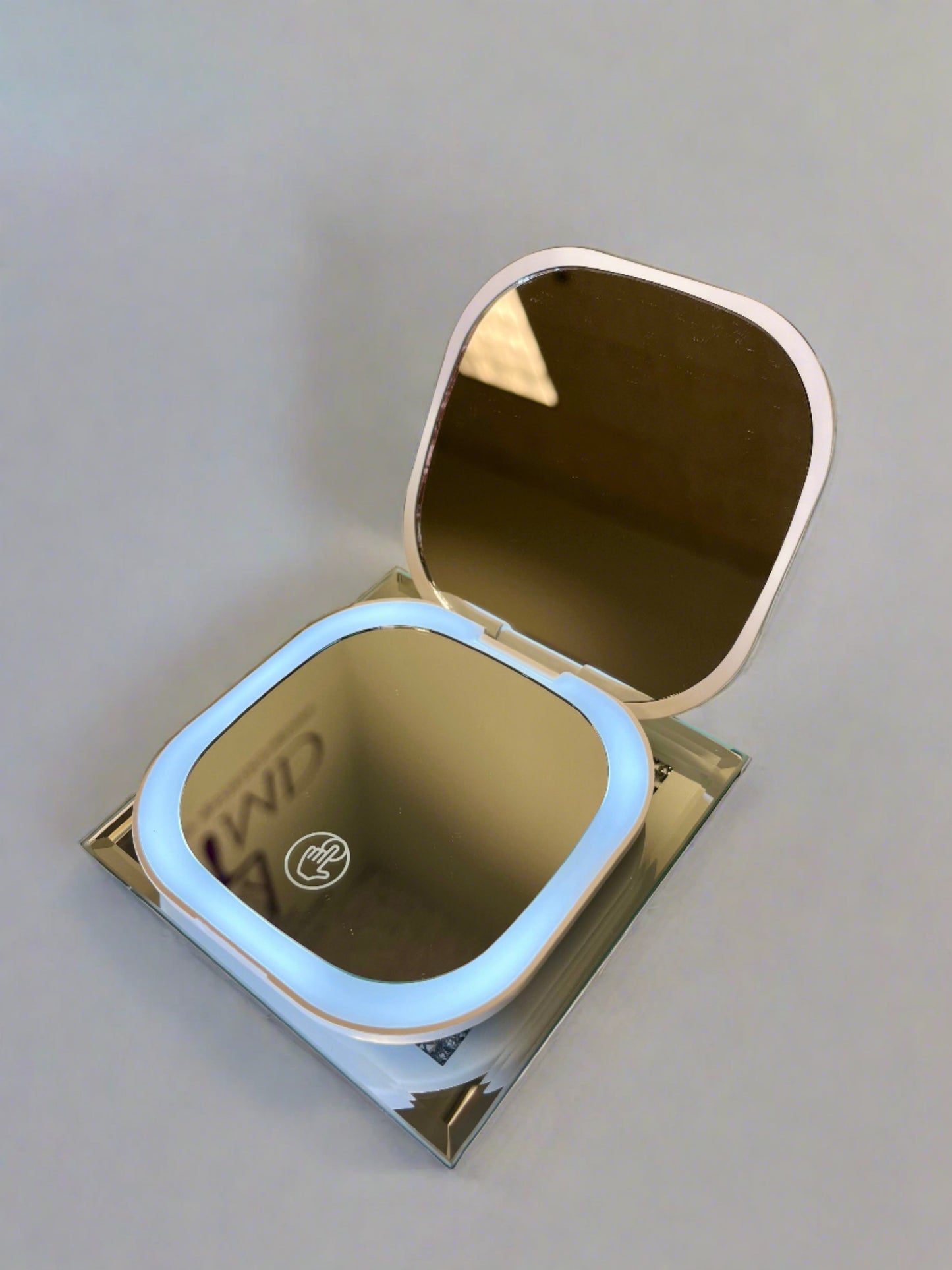 LED Light mirror compact rechargeable mirror with magnifier