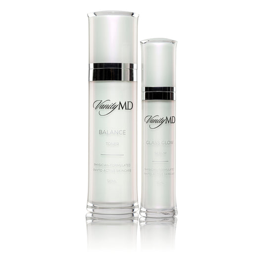 GLASS GLOW Skincare Set: GLASS GLOW Serum + BALANCE Clarifying Toner