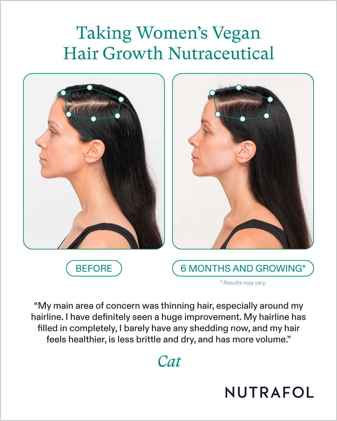 Nutrafol Hair Growth 100% Drug-Free Nutraceuticals for Women: 3-Month Supply | Exclusive Pricing at VanityMD